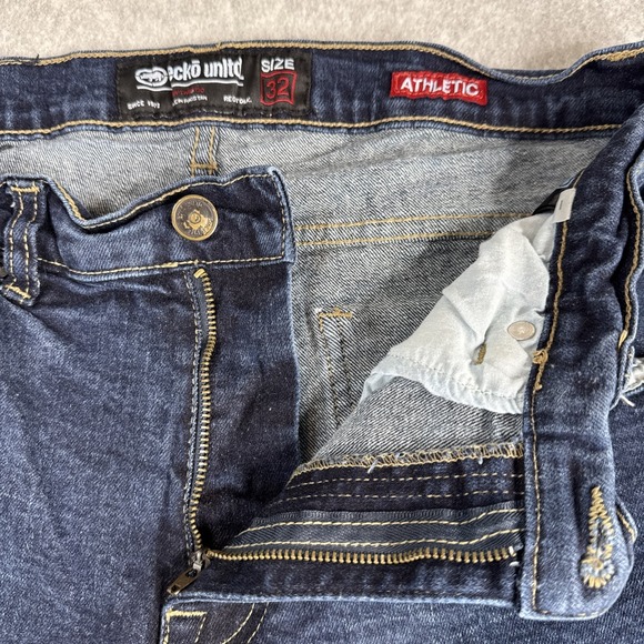 Ecko Unltd. Unlimited Jeans Athletic Fit Men's Size 32x30 Stretch Dark Wash EUC - Picture 6 of 11